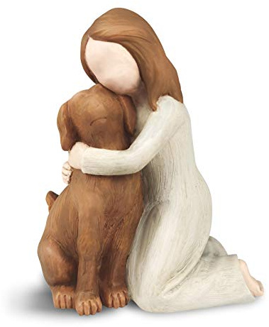 Carracci Hundeengel-Figuren, Engel-Hunde-Freundschafts-Gedenkstätten, geformte handbemalte Figuren für Hundeliebhaber, mehrfarbig