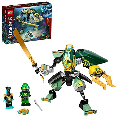 LEGO 71750 NINJAGO Lloyd’s Hydro Mech Action Figure Underwater Building Set, Ninja Toy with Lloyd Minifigure, Gifts for 7 Plus Year Old Boys and Girls