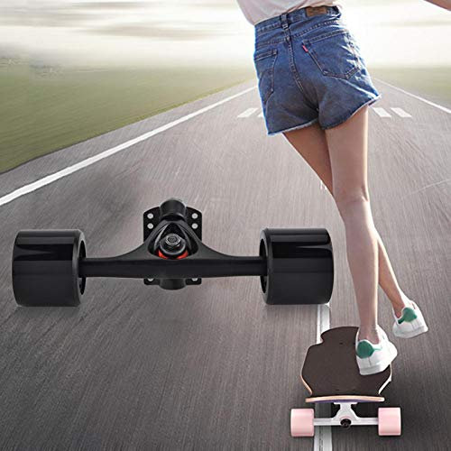 DAUERHAFT Leichtgängiger Skateboard-Truck Longboard-Schrauben 2-teilige für Longboard-Skates, für Skateboard, für Big Brother(Black Shaft Black Wheel)
