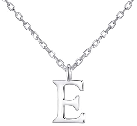 Philip Jones Sterling Silver Initial E Necklace
