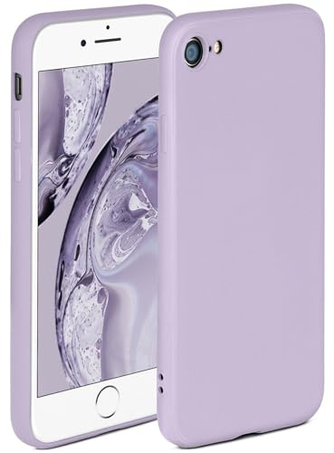 ONEFLOW Mjukt fodral för iPhone 7/8/SE (2020/2022), fodral av silikon med kameraskydd, silikonskal med ökat skydd för display, bakskydd, mjukt mobiltelefonfodral, syren
