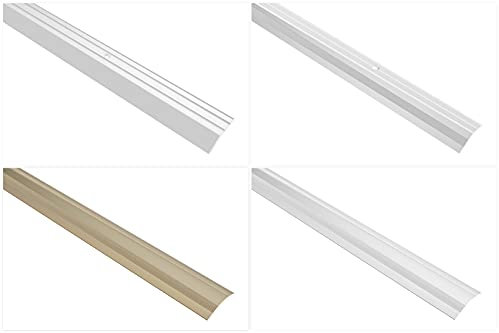 Effector Avslutningsprofiler av anodiserad aluminium – anpassningsprofil golvlist – (1,8 meter silver) vinkellist fogskena golvskenor