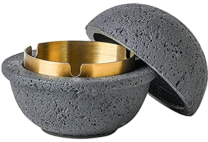 Pattumiera da tavolo, cestino per la spazzatura da tavolo, in acciaio inox, per esterni, balcone, inodore, adatta anche come bella decorazione da tavolo, 2, nero