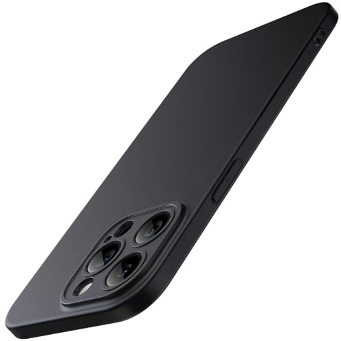 JETech Cover Slim per iPhone 15 Pro Max 6,7 Pollici con Lente Fotocamera Copertura, Ultra Sottile Leggera Opaca Finitura Minimalista Protettiva Cellulare Custodia (Titanio Nero)