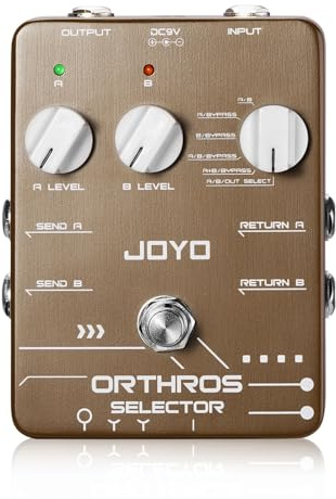 JOYO Line Selector Guitar Pedals 6 Modes Switch with AB 2 Loops Circuits Independent Channel Connect for Electric Guitar Bass (ORTHROS SELECTOR JF-24)