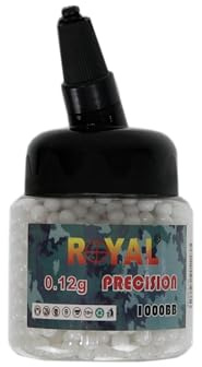 OpTacs Softair Kugeln ROYAL Precision 6mm BB - 0.12g 1.000 STK. Weiß Airsoft BBS Softair Munition für Pistole und andere Air Soft Waffen