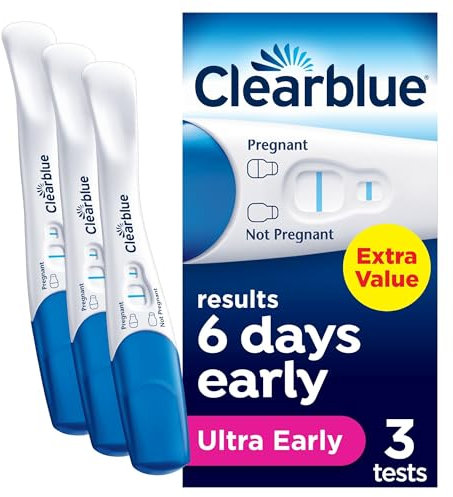 Clearblue Pregnancy Tests, Early Detection Pregnancy Test, Results 6 Days Early, 99% Accurate Results, 3 Visual Tests