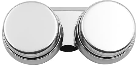 Hsthe Sea Double Dipper Pallete Cup Stainless Steel Oil Painting Turpentine Solvent Container with Screw Cap