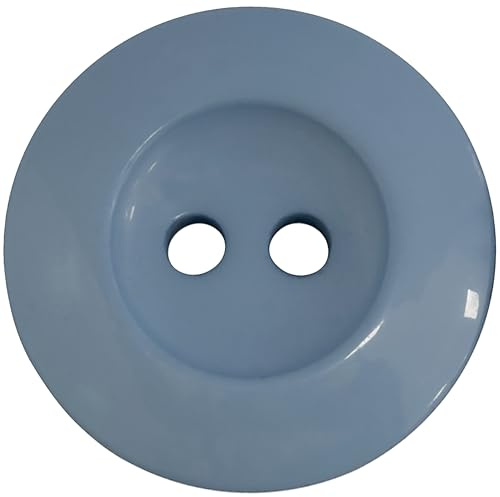AERZETIX - C74103-10er-Set Nähknöpfe rund ∅20x3 mm mit 2 Löchern 32L L32 - Farbe blau - aus Kunststoff - Öffnung 2 mm - kurzwaren nähen kleidung dekoration