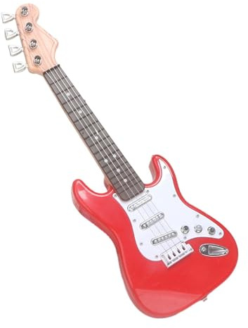 E-Gitarre für Kinder, 4 Saiten, kleine Gitarre für Mädchen, Kinder, Geburtstagsgeschenke, Rot, 42 cm