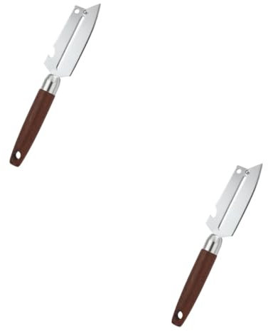 Ciieeo 2 Piezas Pelador de acero inoxidable pelador de papas manual es de papas de patatas sacacorchos de zanahorias mano a de patatas de madera