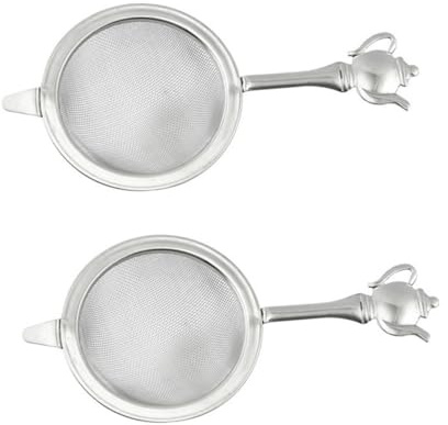 Alipis 2 Pièces passoire à thé infuseur the tea infuser service the service à the matcha tamis à café en maille fendu théière thé en vrac plus infusé souche de thé fu acier inoxydable 304