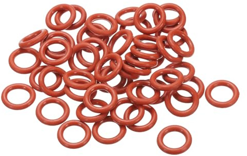 PATIKIL 50 Stück O-Ringe 17 x 11 x 3 mm Dichtungsringe, Nitrilkautschuk Dichtung O Ring Gummidichtung Rund Seal Unterlegscheiben für Wasserhahn Poolpumpe Schnellkupplung Kugelhahn, Rot