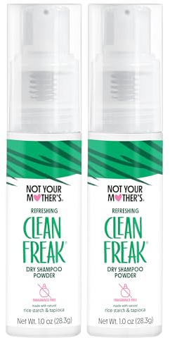 Not Your Mother's Clean Freak Unscented Dry Shampoo Powder (2-Pack) - 1 oz - Dry Shampoo Absorbs Excess Hair Oil - Essentials for All Hair Types