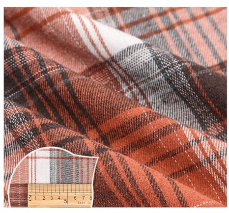 Karierter Baumwollstoff Tartan Stoff Meterware Verschiedene Karomuster DIY | Der Stoff überzeugt mit zeitlosem Karo-Design und eignet sich ideal für kreative Näh- und DIY-Projekte.