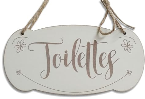 PlaqueMarket | Toilettes Plaque de Porte en Bois Panneau à Suspendre Décoration de Maison WC Décor Vintage Bar Café Pub