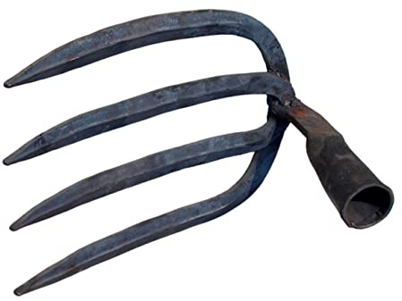 LIOOBO Rastrillo de Jardín Cabezal de Dientes Herramienta de Jardinería para Preparar el Suelo y Deshierbe Accesorio Pequeño para Cultivos y Huertos