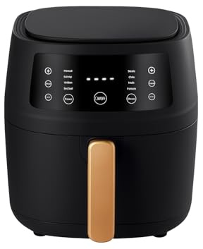 Friggitrice ad Aria 8 Litri Digitale 2400W – Touchscreen, Programmi Preimpostati, Cottura Senza Olio, Acciaio Inox, Antiaderente, Cestello Lavabile in Lavastoviglie