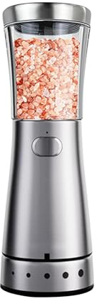Moulin à Poivre,Moulin à Poivre Électrique Rechargeable en Acier Inoxydable - à Sel et Automatique | Pour Maison Dortoir Hôtel Appartement Cuisine Location