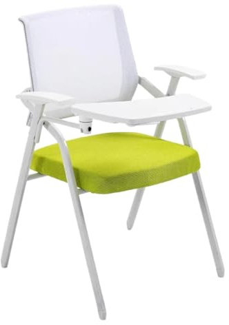 Fällbara fåtöljer för surfplatta stapelbara kontors- och konferensstolar med skrivbord grå mottagning sittplatser för skolklassrum träningsrum – inkluderar skrivbräda