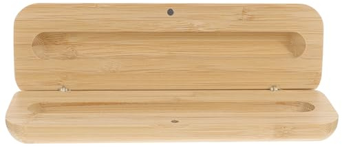 Healeved Holz Stifteetui mit Deckel Federmäppchen aus Hellem Holz Leichtes Schreibwaren Etui für Schüler und Büro Multifunktionale Holzbox Zur Stiftaufbewahrung