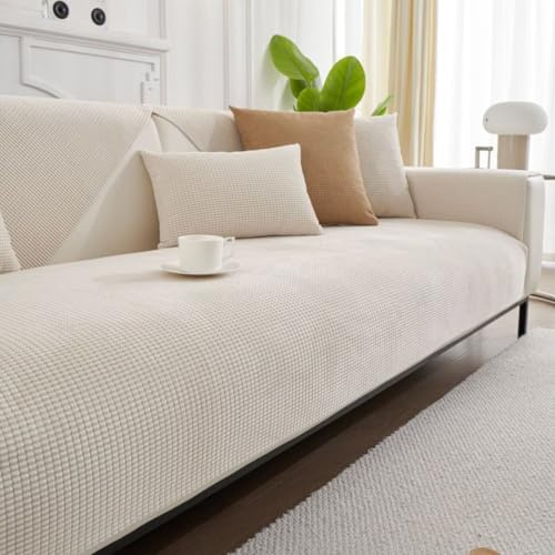 Bettschlange Sofa Überzug Wasserdicht,Weiß,110x160cm | Universelle Modulare Sofabezug,Sofaschoner Rutschfest,Geeignet für jedes Sofa (L/U-förmig),Maschinenwaschbare Couchschoner