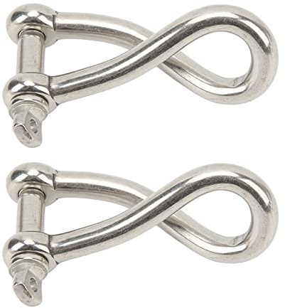 2 Pezzi Ghiera a Vite con Perno Girevole da 10 mm, Ghiera Marina in Acciaio Inox 316, Antiruggine ad Alta Resistenza per Yacht e Barca da Pesca con Design Rotante