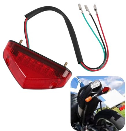 XiDeShop Luz Trasera de Freno LED para Motocicletas 12V - Alta Luminosidad, Durabilidad Extrema, Fácil Instalación y Compatibilidad Universal para Motos, ATV, Dirt Bikes y Scooters