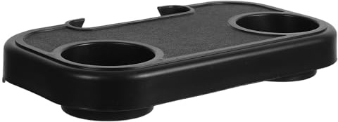 FELTECHELECTR Portavasos para Silla de Playa de Plástico Negro Bandeja para Snacks y Función Antivuelco Adecuado para Actividades al Aire Libre y Picnic
