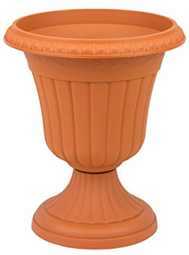 Form Plastic Pflanzpokal Amphore dekorative Pflanzgefäß Schale Vase Terracotta H 30 cm Blumentopf Milano