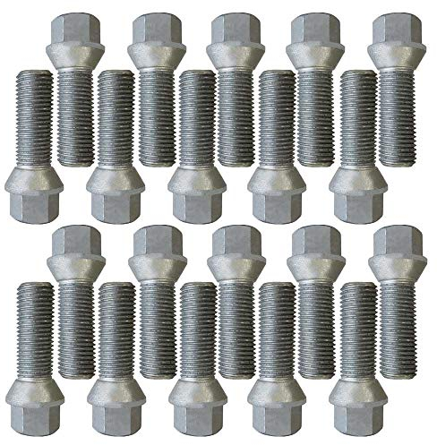 10x Radschrauben Radbolzen Kegelbund M14x1,5 50mm kompatibel mit Skoda Fabia Octavia Rapid Roomster Superb Yeti