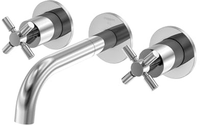 Steinberg Serie 250 Waschtischarmatur, Komplettset, 3-Loch, inklusive Unterputzkörper, Ausladung 195mm, 2501902, Farbe: Chrome