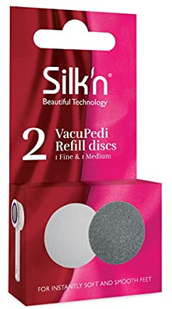 Silk'n VacuPedi Schleifscheiben - Fein und Medium - Elektrisches Gerät zur Hornhautentfernung - Nachfüllpackung - 2 Stück