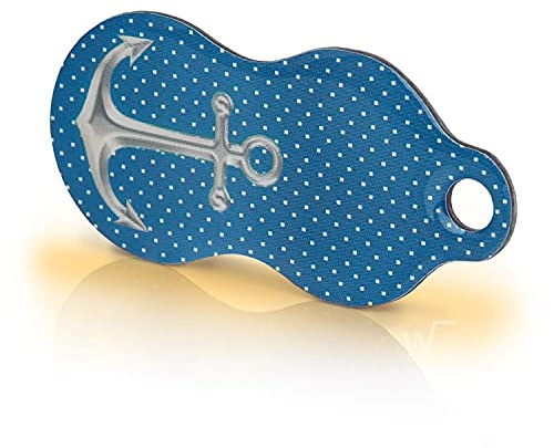 Einkaufswagenlöser ® Code24 Anker/Schlüsselanhänger Einkaufschip mit Schlüsselfundservice/Abziehbarer Einkaufswagenchip Metall, Chip Einkaufswagen, Key Finder / 10 Jahre Fundservice