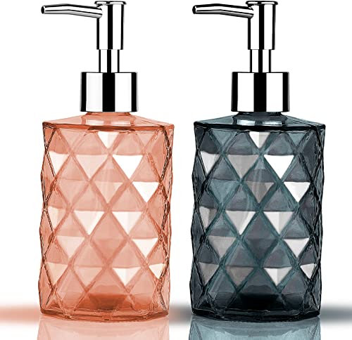 Seifenspender Glas 330ml Küche Shampoo Duschgel Spender Für Dusche Badezimmer Flaschen Zum Befüllen Spülmittelspender Pumpspender Soap Dispenser Flüssigseife