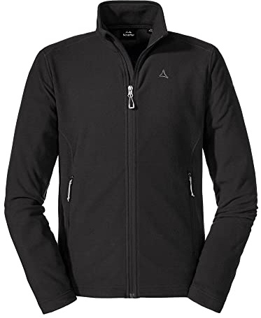 Schöffel Herren Fleece Jacket Cincinnati3, atmungsaktive, leichte Fleecejacke, schnell trocknende Outdoorjacke aus Tecnopile Material, Black, 50