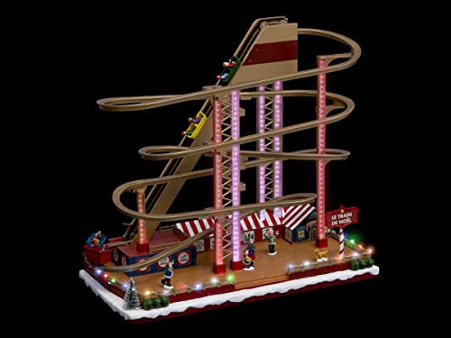 FÉÉRIC Lights & Christmas - Village de Noël Lumineux - Village de Noël Grand Huit animé et Lumineux - Multicolore