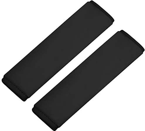 AOMIG Protection Ceinture de Sécurité Enfant, 2PCS Protege Ceinture de Securite Enfant, Voiture Protège Ceinture de Sécurité Coussin pour enfants Tête de bébé appui sommeil pendant le voyage (Noir)