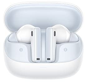 Baseus Bowie M2s Wireless Earbuds HiTune T3 Bluetooth 5.3 Headphones, Built-in Microphone, Touch Control, Premium Sound, Long Distance Connection, Bluetooth Headphones with Charging Case, Moon White