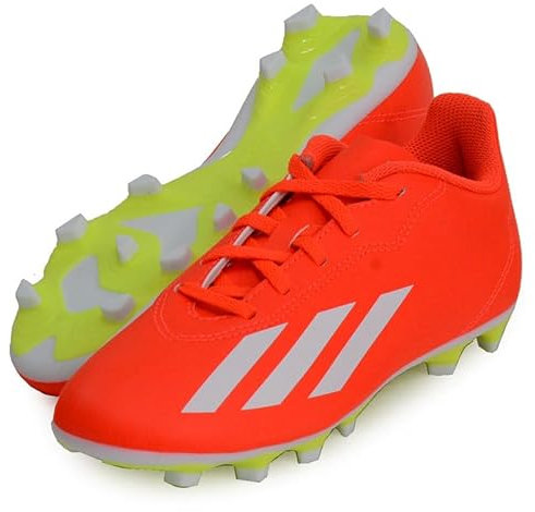 adidas Kinder Fußballschuhe X Crazyfast Club FxG J Solar Red/FTWR White/Tesoye 28 1/2