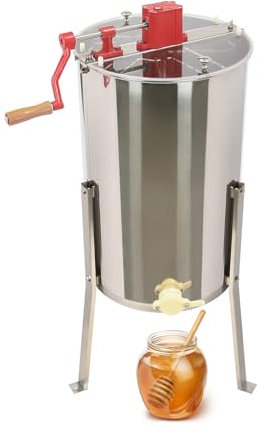 Bienen-Honigschleuder Edelstahl 3-Rahmen Imkerei-Ausrüstung Rund Modern Bodenmontage Nahtloses Laser-Schweißen Manuelle Bedienung 38*60cm