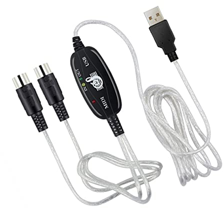 CIMAXIC Midi-kabel Zu Usb Für Musikbearbeitung Tastaturanschluss Und Verbindungskabel Kompatibel Mit Tastaturadapter Und