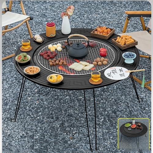 Hibachi Grill Outdoor,Pequeña Parrilla De Carbón Portátil,Parrilla De Acero Inoxidable Para Camping,Barbacoa Plegable,Parrilla De Sobremesa Para Camping (Color : B)