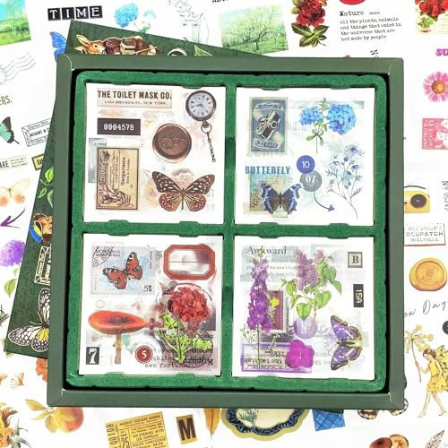 643 Stück/100 Blatt Scrapbooking Sticker，Scrapbook Zubehör丨Scrapbook Stickers Set Sticker Bullet Journal für Scrapbook,Bullet Journal Zubehör,Journaling Zubehör usw