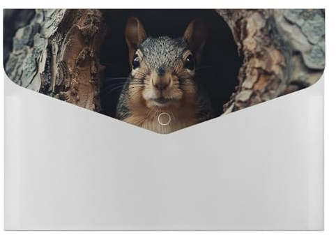 Fächermappe, Akkordeon-Aktenordner, 6 Fächer, Ordner für Dokumente, Eichhörnchen im Baumloch, tragbarer Papier-Organizer für Bürobedarf