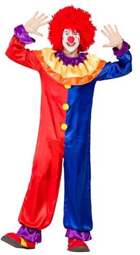 Boland Clown Zeppy Costume for Men, 2 Pieces, Fancy Dress Costume for Theme Party or Carnival, Circus Clown