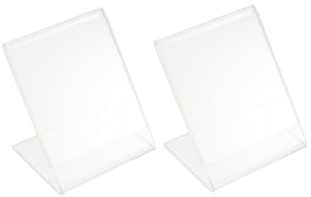 SOLUSTRE 4stücke Transparente Acrylständer Für Namenskarten Förmige Displays Für Menüs Und Preisschilder Für Restaurant Büro Und Veranstaltungen