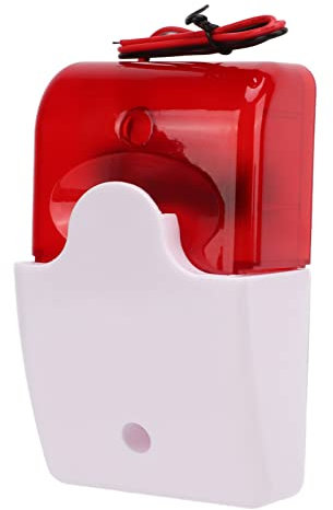 Kabelgebundene Stroboskop-Sirene mit Rotem Licht, Kabelgebundene Stroboskop-Sirene, Rotlicht-Sound, Blitzsummer für Baustellen, Kreuzungen von Toiletten, Schulen, Krankenhäusern
