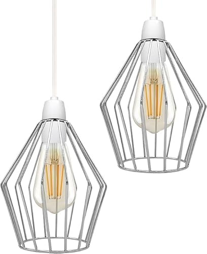 LEDSone Metalldrahtkäfig-Lampenschirm, Vintage-Industrie-Käfig-Kronleuchter-Lampenschirm, Wandleuchte, Decken-Pendelleuchten-Set für Hotel-Boutique-Outlet-Bühne