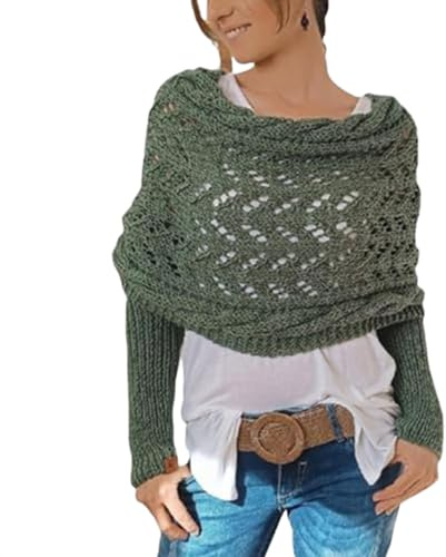 Scarf with Sleeves for Women Multifunctional Crochet Pattern | Sweater Scarf Sweater Wrap Multifunctional for Women Winter Fall